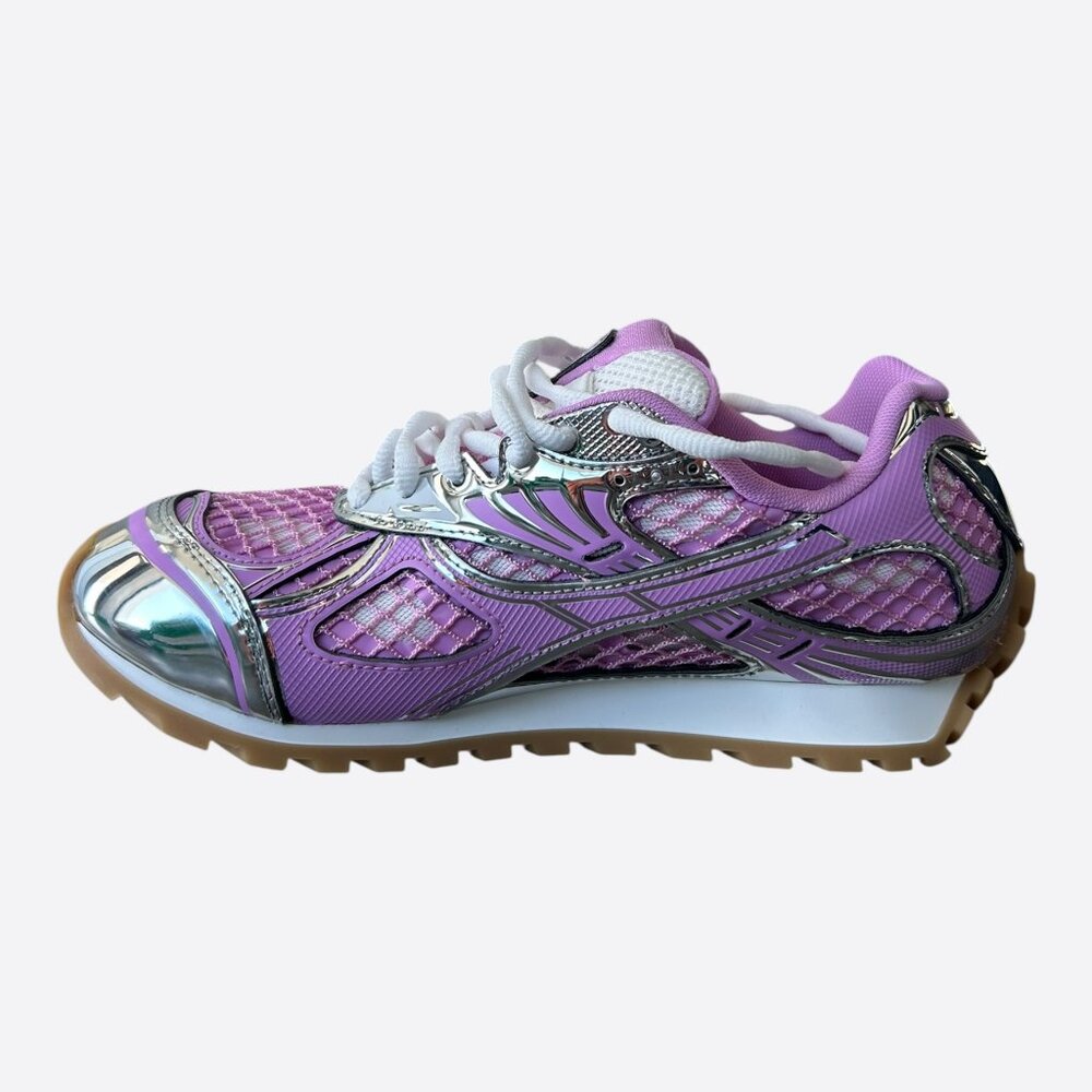 Bottega Veneta Pink & Silver Orbit Women's Sneakers - Picture 6 of 7